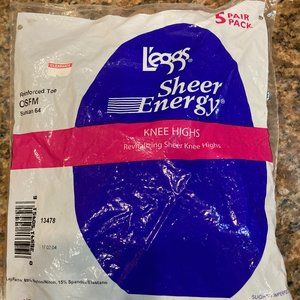 L'eggs Sheer Knee Highs and Comfort Top Knee High, Both New/in Original Package